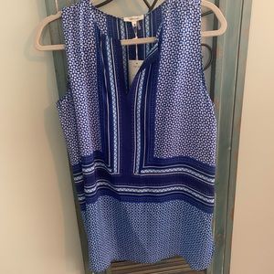 NWT Royal blue patterned blouse